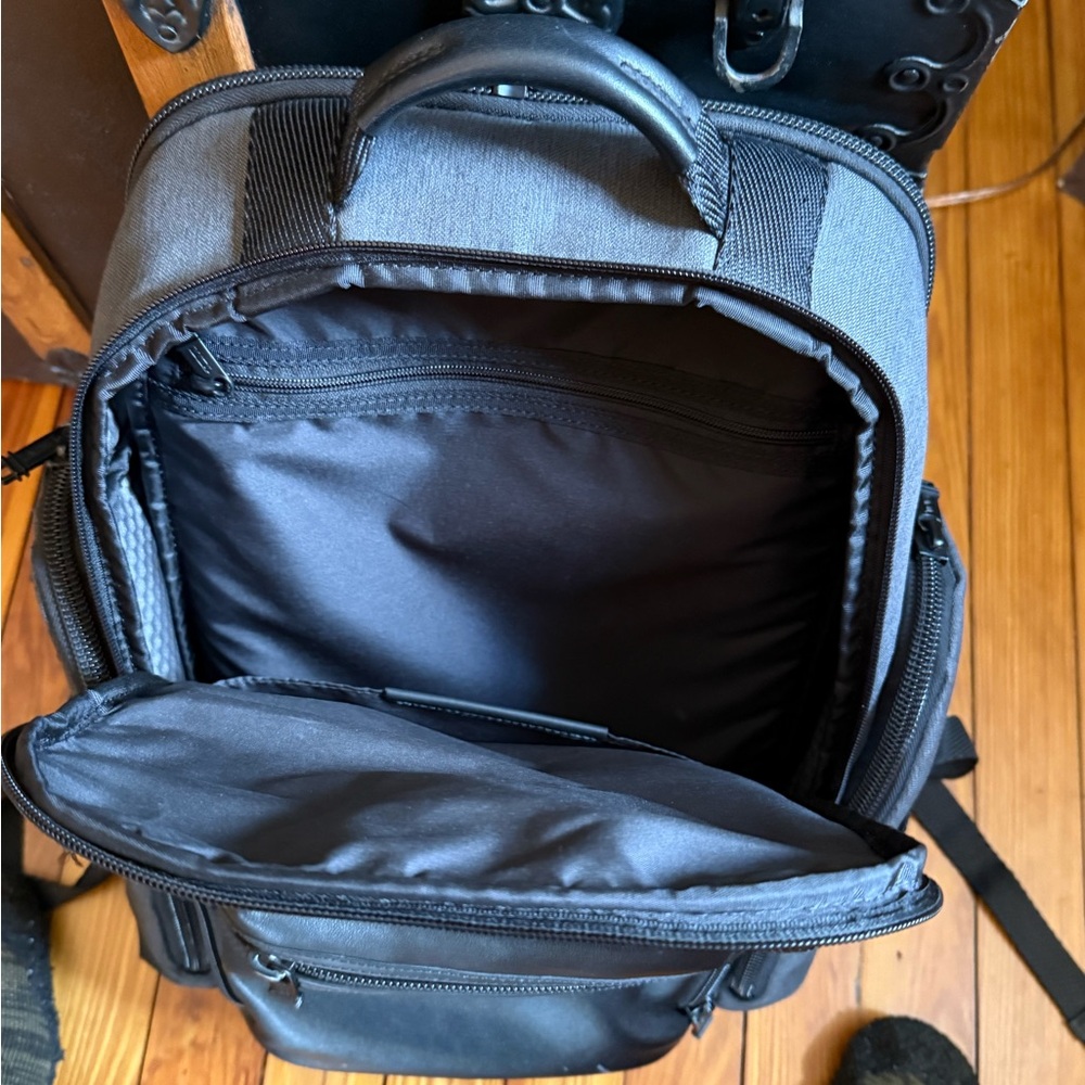 Tumi Charcoal and Black Backpack